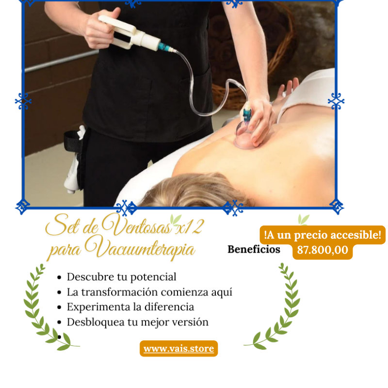 Set de Ventosas x12 para Vacuumterapia y Masaje - ¡Transforma tu Cuidado Personal!